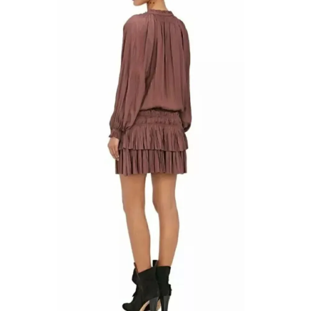 Ulla Johnson Piera Pleated Drop Waist Dress - Picture 4 of 10